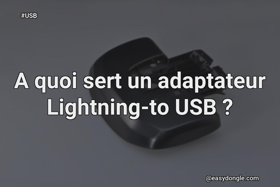 A quoi sert un adaptateur Lightningto USB